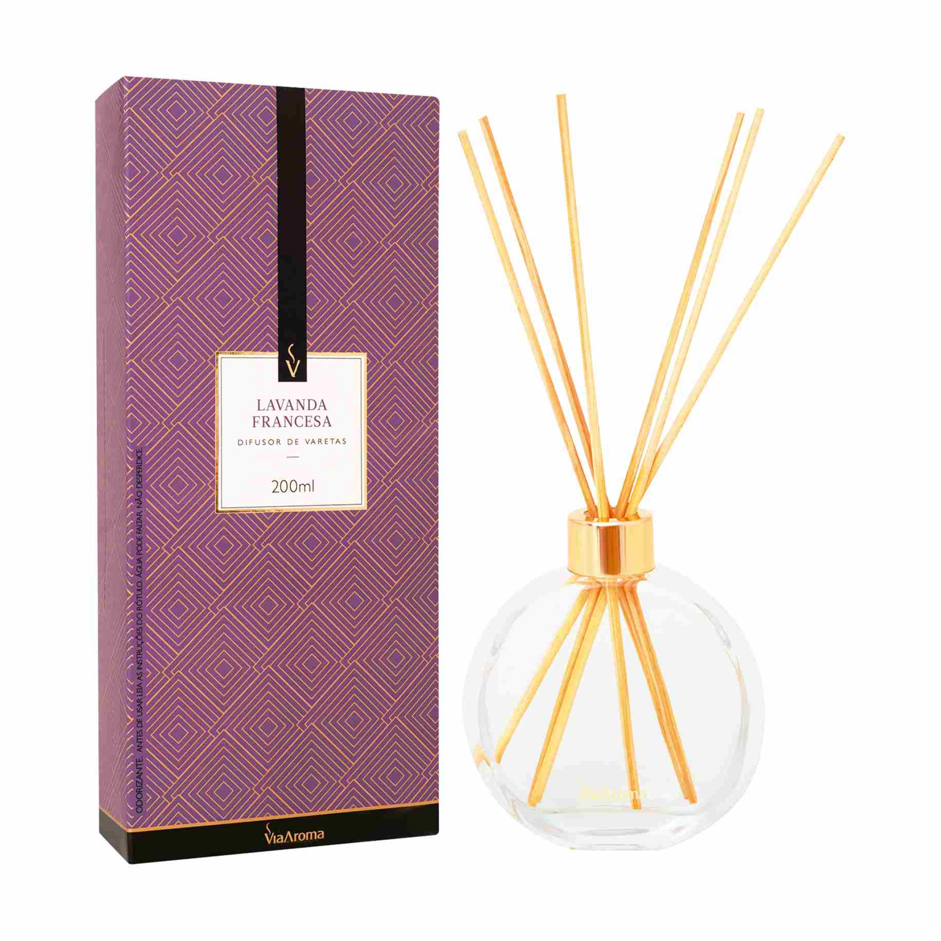 Difusor de Varetas Lavanda Francesa Via Aroma 200ml