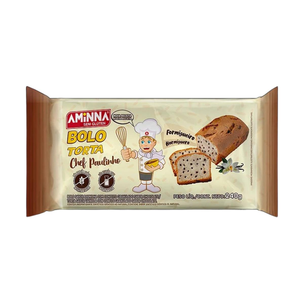 Bolo Aminna 240g - Formigueiro - Sem Glúten