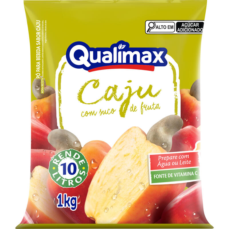 Refresco em Pó Qualimax Cajú 1kg