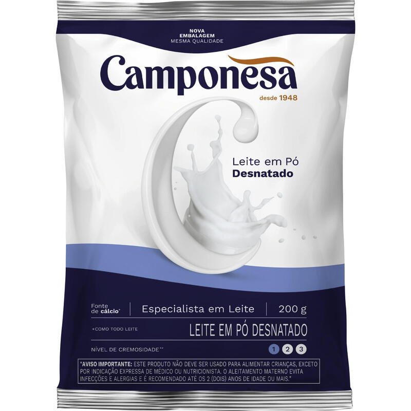 Leite em Pó Camponesa Desnatado 200g