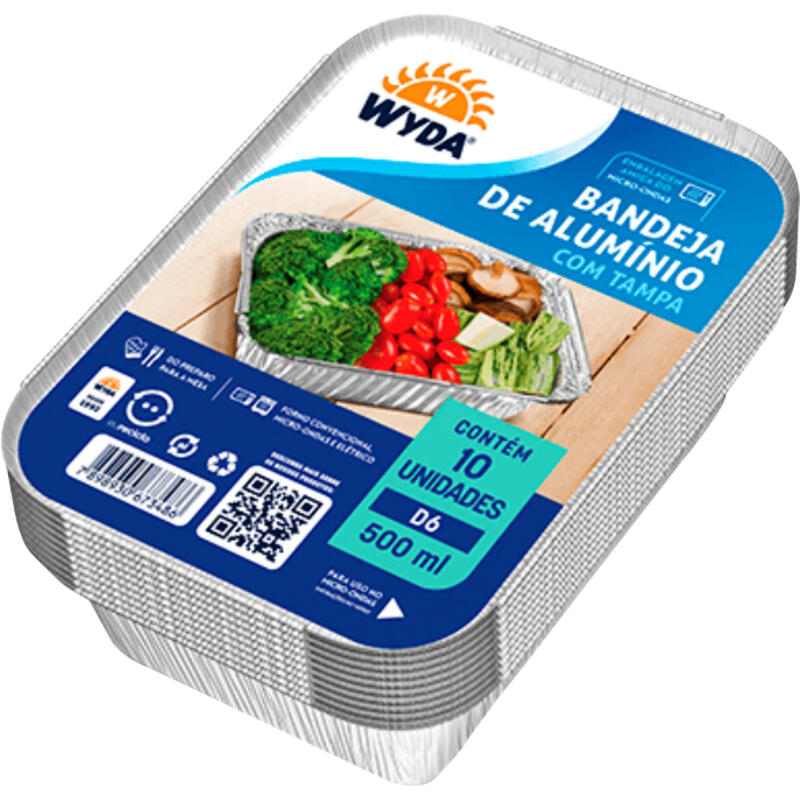 Embalagem de Alumínio Wyda D6 Prática 500ml 10 un