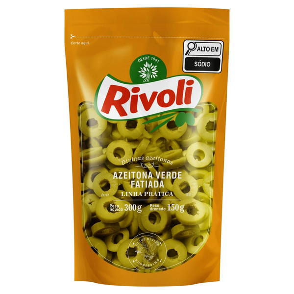 Azeitona Verde Rivoli 150g - Fatiada
