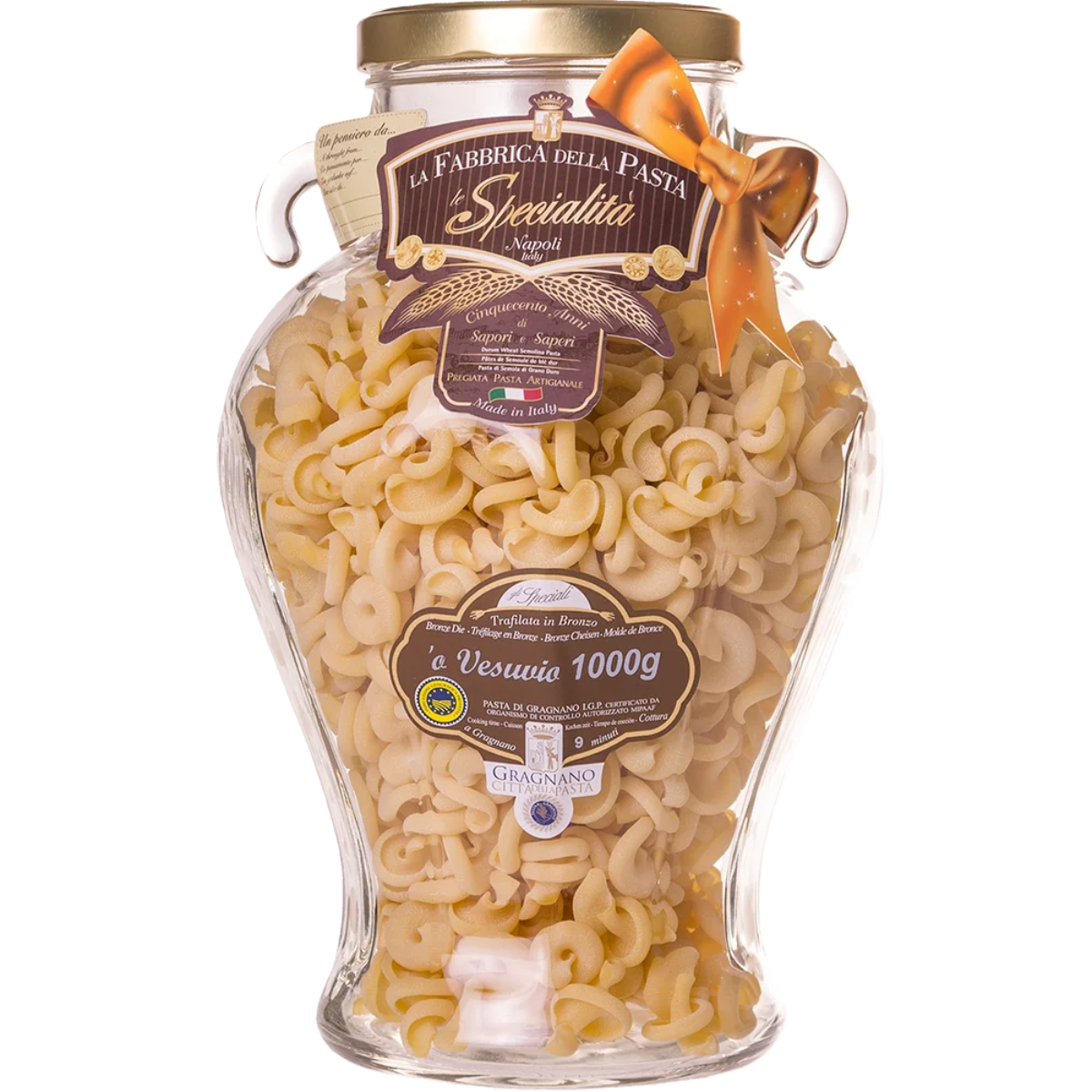 Macarrão Italiano Vaso Anfora Vesuvio La Fabbrica Della Pasta Di Gragnano 1kg