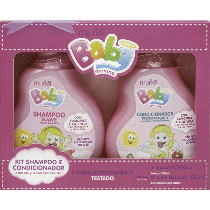 Kit Infantil Muriel Baby Shampoo + Condicionador Rosa