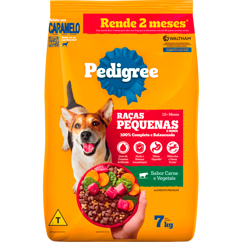 Alimento para Cães Pedigree Raças Pequenas Carne e Vegetais 7kg