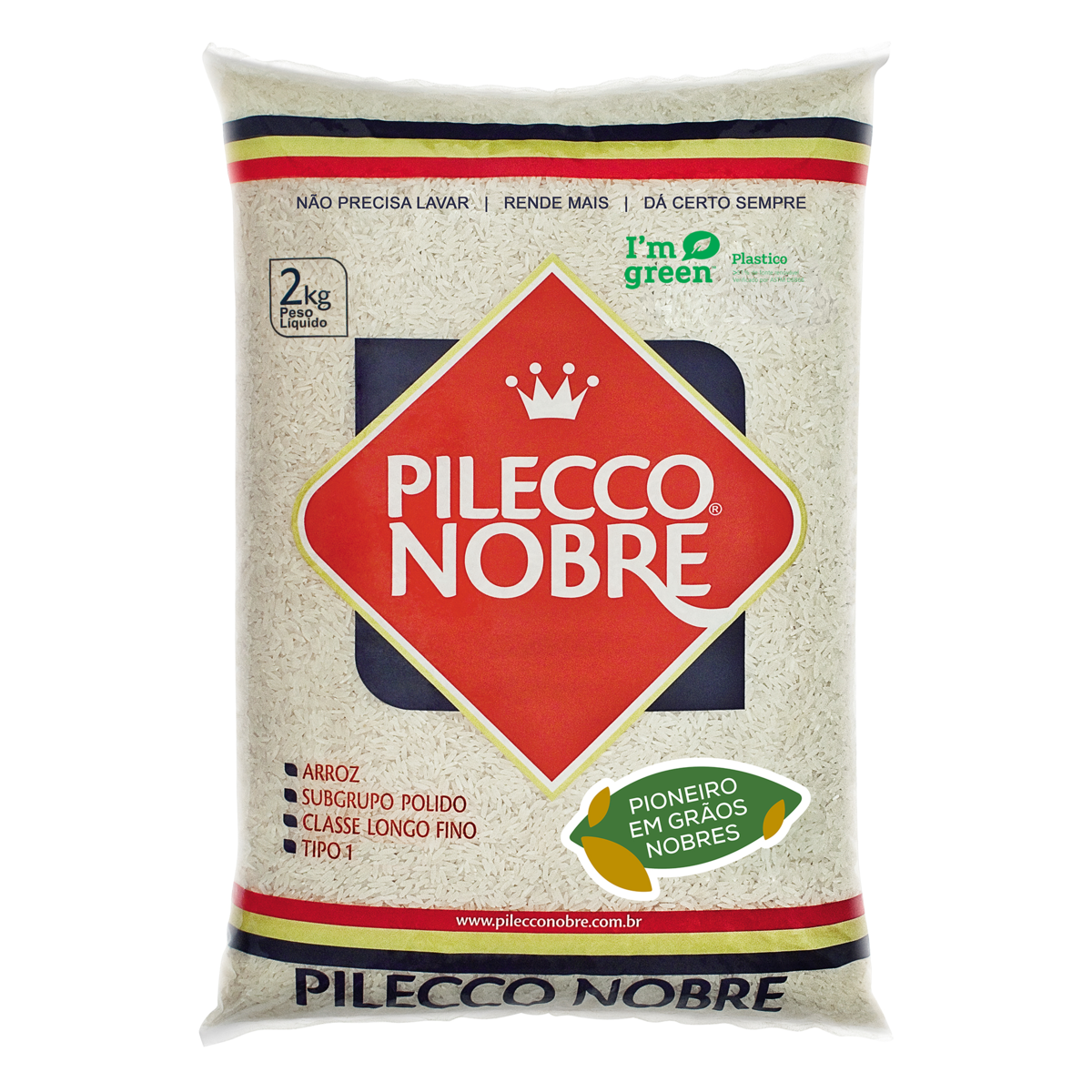 Arroz Pilecco Nobre Longo Fino Tipo 1 2Kg