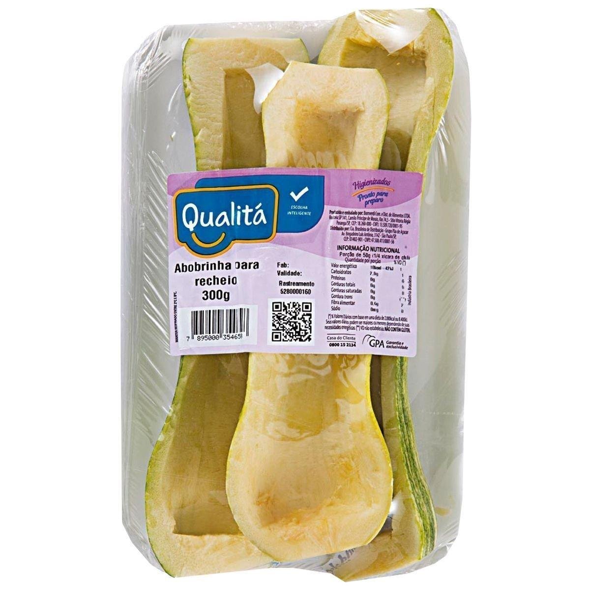 Abobrinha para Recheio Higienizada QUALITÀ 300g