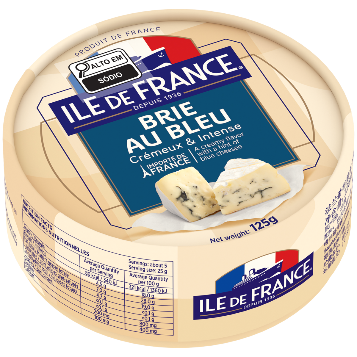 Queijo Brie Au Bleu Ile de France 125g