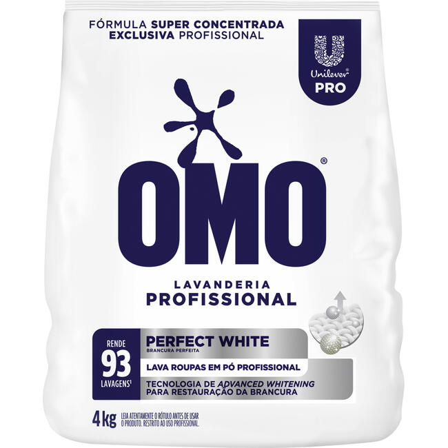 Lava Roupas em Pó Omo Perfect White 4kg
