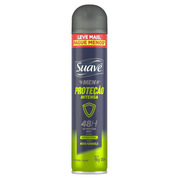Desodorante Aerossol Suave 200ml - Men - Proteção Intensa - Leve Mais, Pague Menos