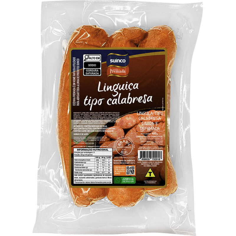 Linguiça Tipo Calabresa Suinco 400g