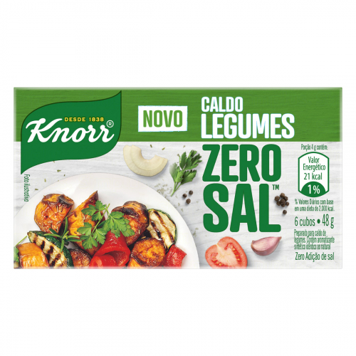 Caldo de Legumes Knorr Zero sal 48g