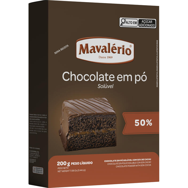 Chocolate em Pó Mavalério 50% Cacau 200g