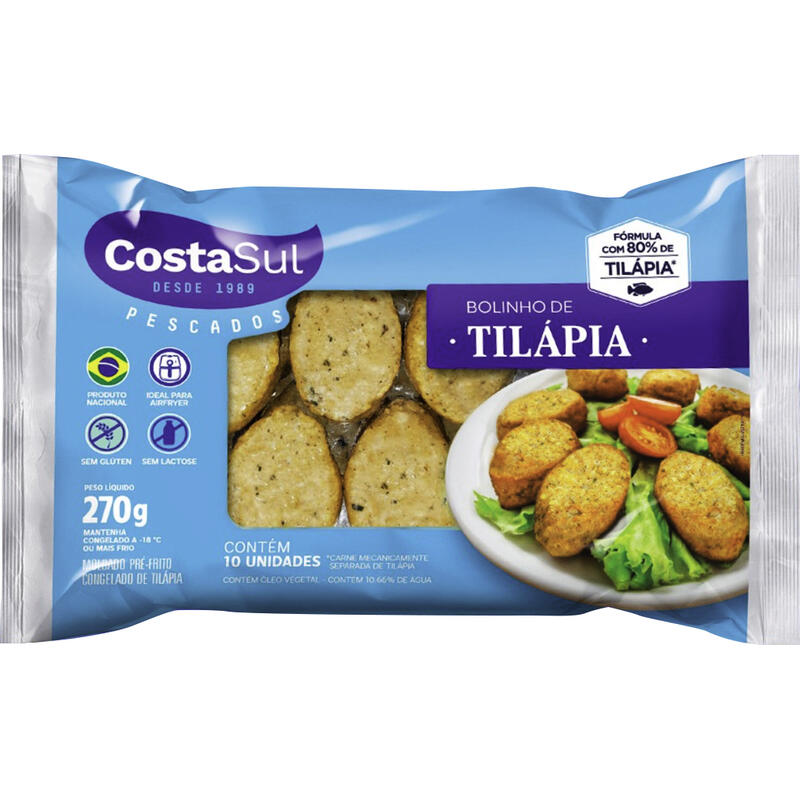 Bolinho de Tilápia Costa Sul Congelado 270g
