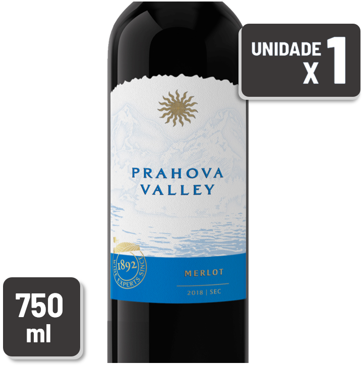 Vinho Prahova Valley Merlot Garrafa Vidro 750ml