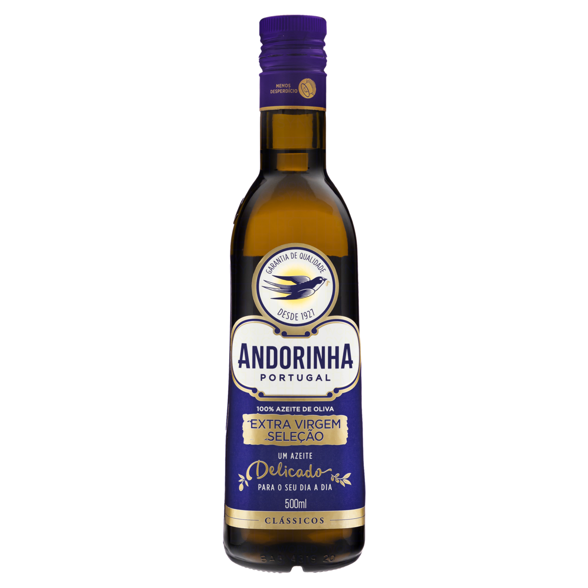 Azeite de Oliva Extra Virgem Seleção Português Andorinha Clássicos Vidro 500ml