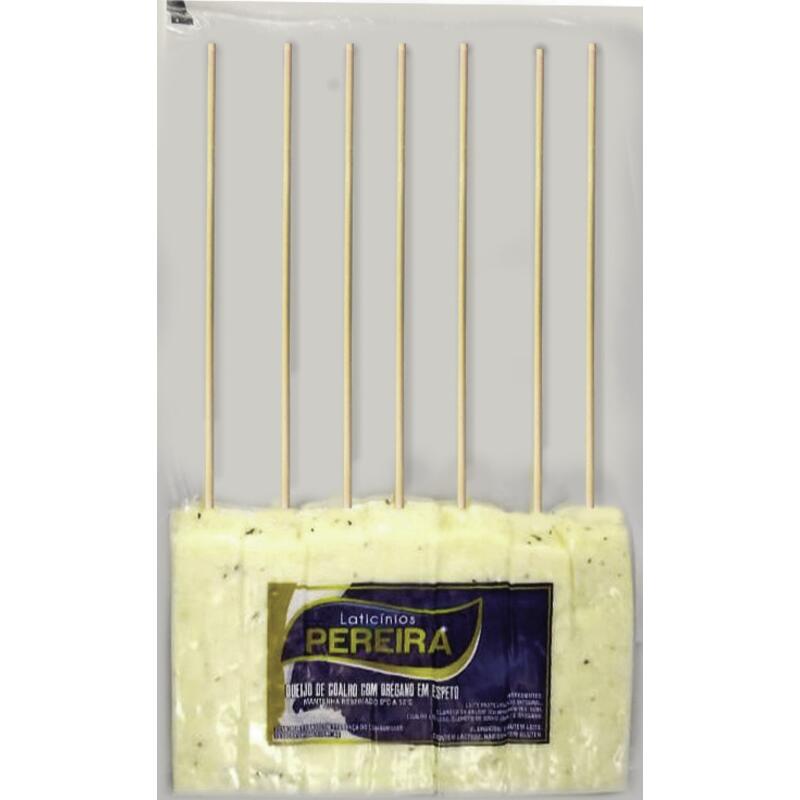 Espeto Queijo Coalho Pereira C/ orégano Preço por quilo no pct