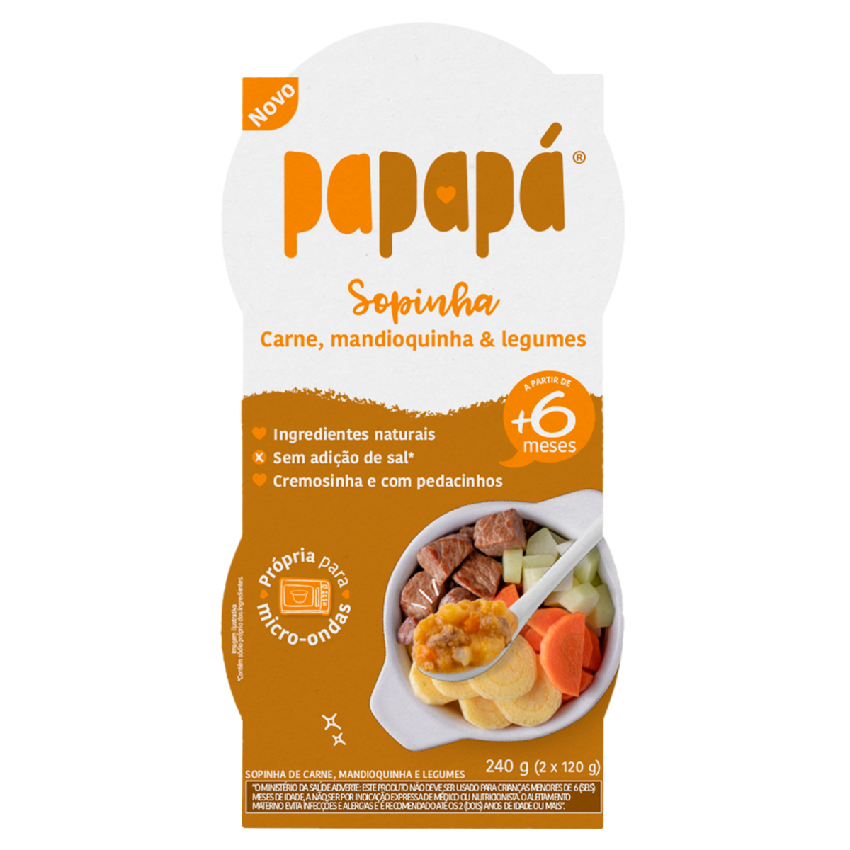 Sopinha PAPAPÁ Carne, Mandioquinha e Legumes 240g