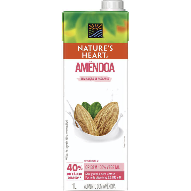 Alimento Nature's Heart Amêndoa 1L
