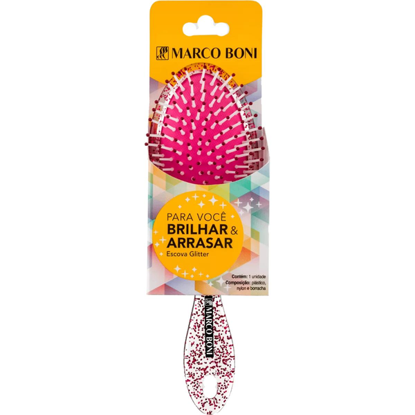 Escova para Cabelo Marco Boni Oval - Glitter - Ref. 7371