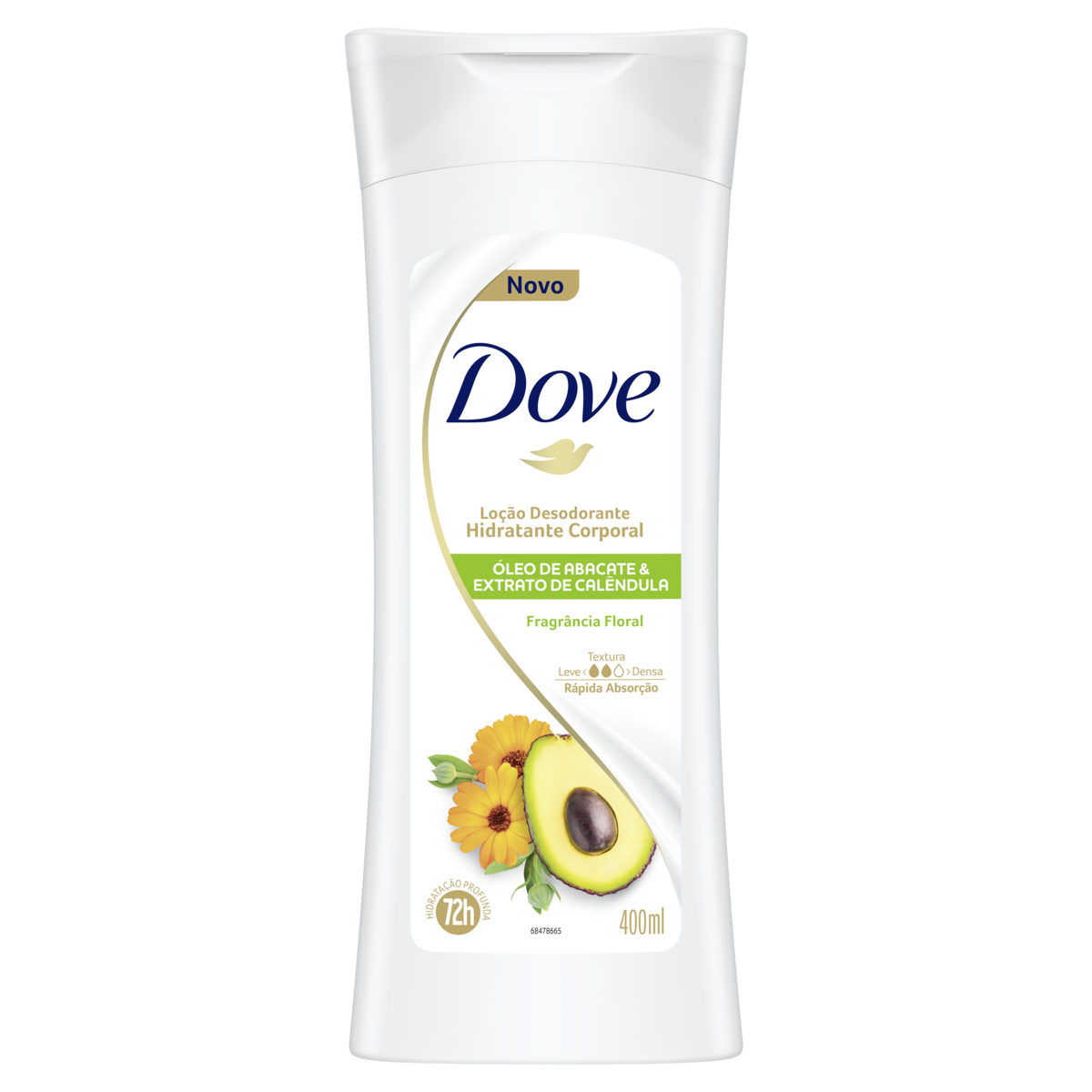 Loção Desodorante Hidratante Corporal Óleo de Abacate e Calêndula Dove Frasco 400ml