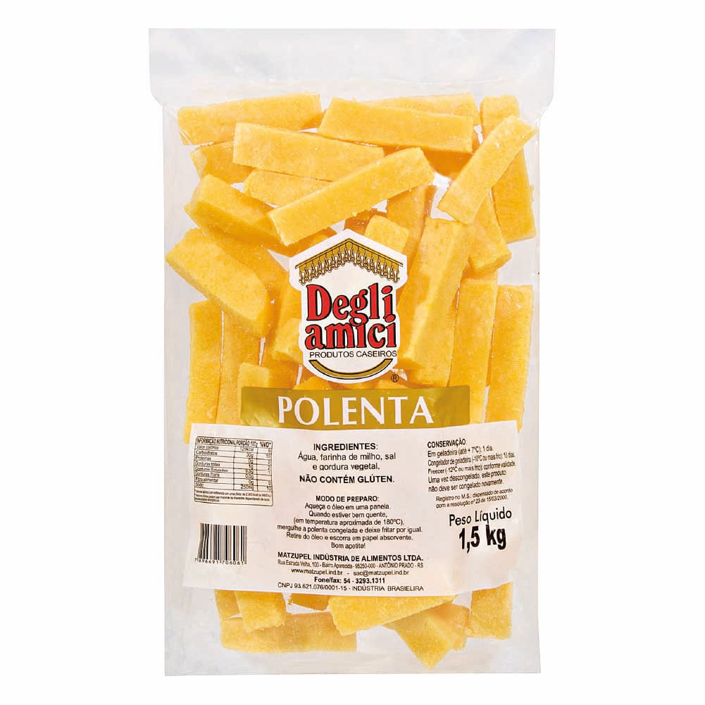 Polenta Palito Congelada Degli Amici 1,5kg