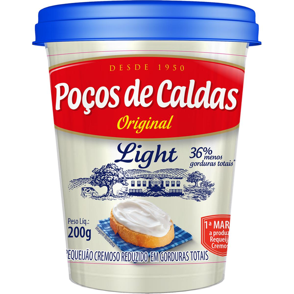 Requeijão Poços de Caldas 200g - Light
