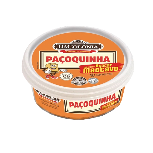 Paçoca Dacolônia Rolha Com Açúcar Mascavo Sem Glúten 108g