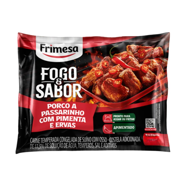 Porco a Passarinho Frimesa 1kg - Temperado - Congelado - IQF
