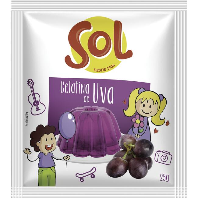 Gelatina Sol Uva 25g