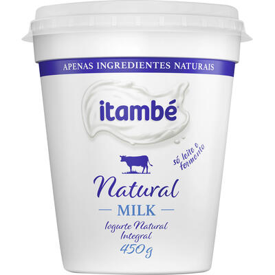 Iogurte Integral Natural Itambé Milk Pote 450g