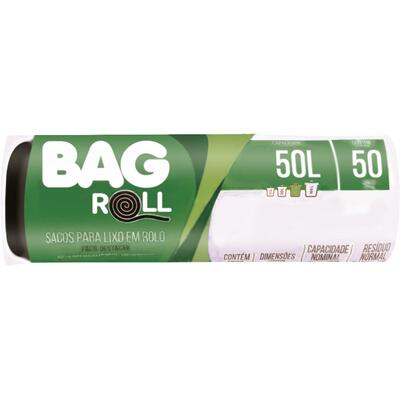 Saco para Lixo Santa Maria Bag Roll 50L Preto 50un
