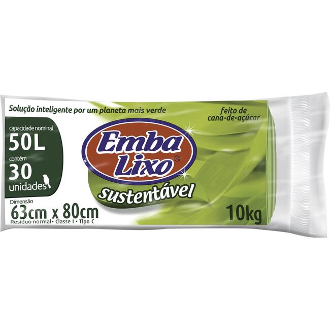 Saco de Lixo Embalixo Sustentável 50L 30 un