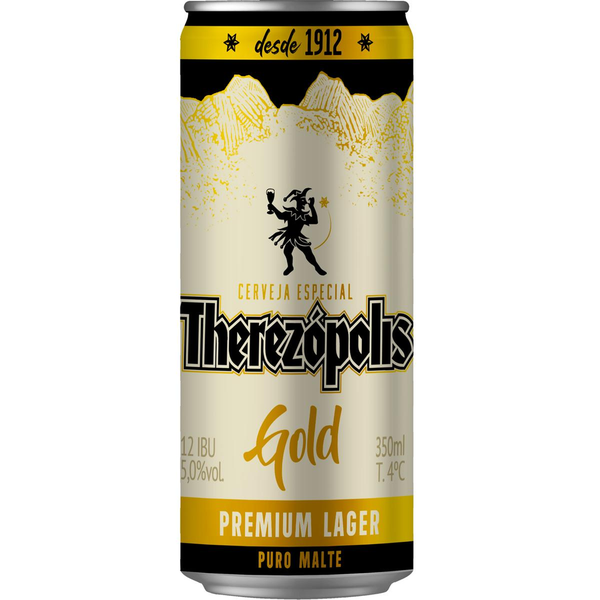Cerveja Lager Puro Malte Gold Therezópolis Lata 350ml