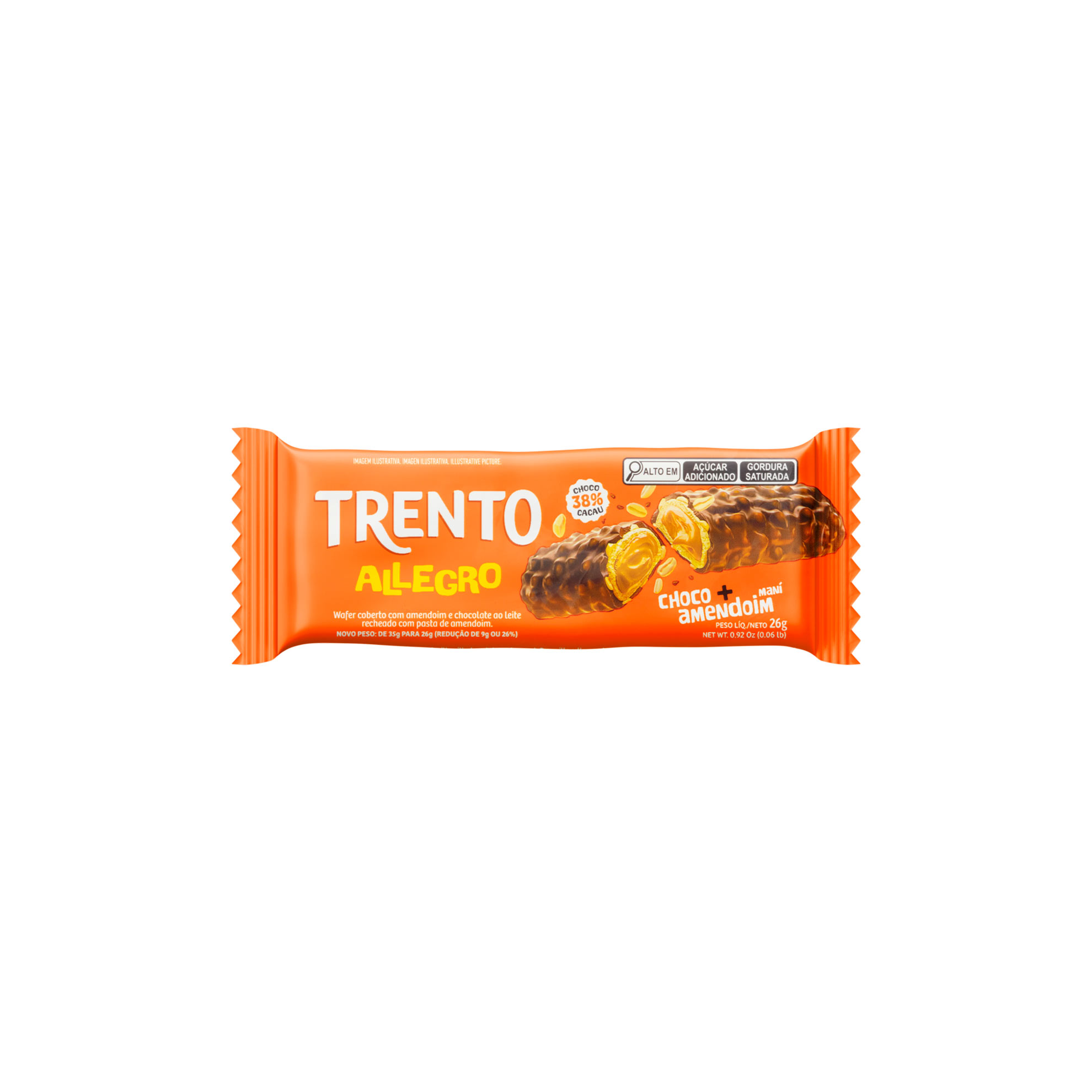 Chocolate Trento Allegro Choco + Amendoim 26g