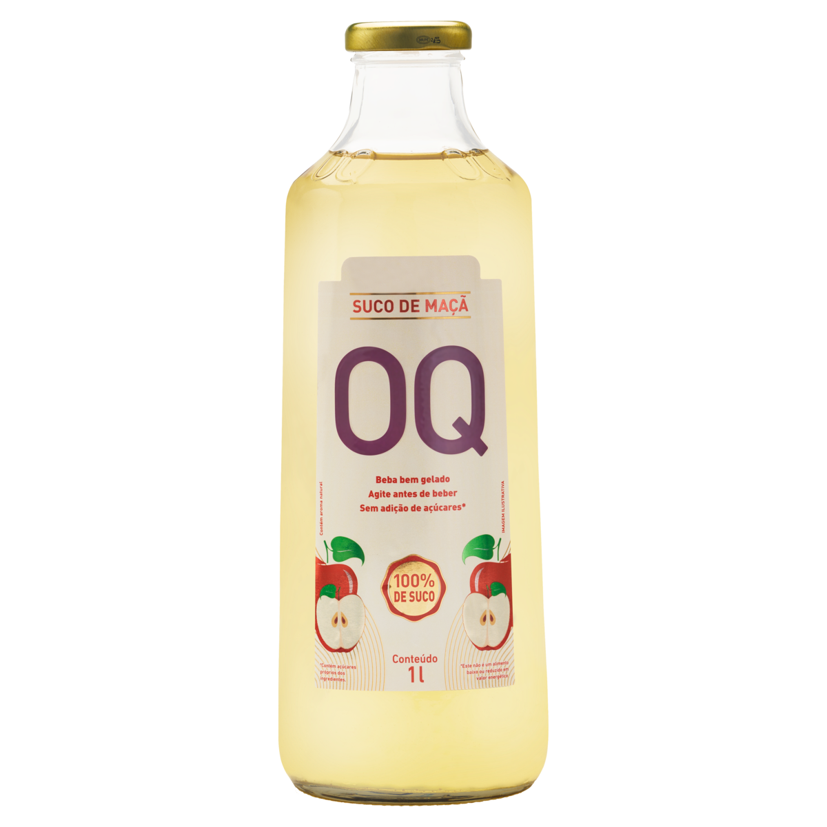 Suco Maçã OQ Garrafa 1l