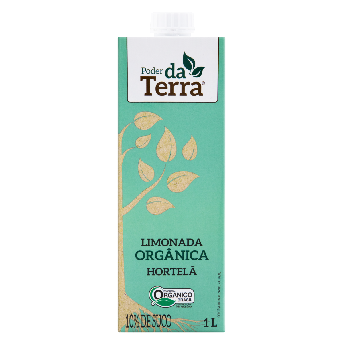 Bebida Orgânica Limonada e Hortelã Poder da Terra Caixa 1l
