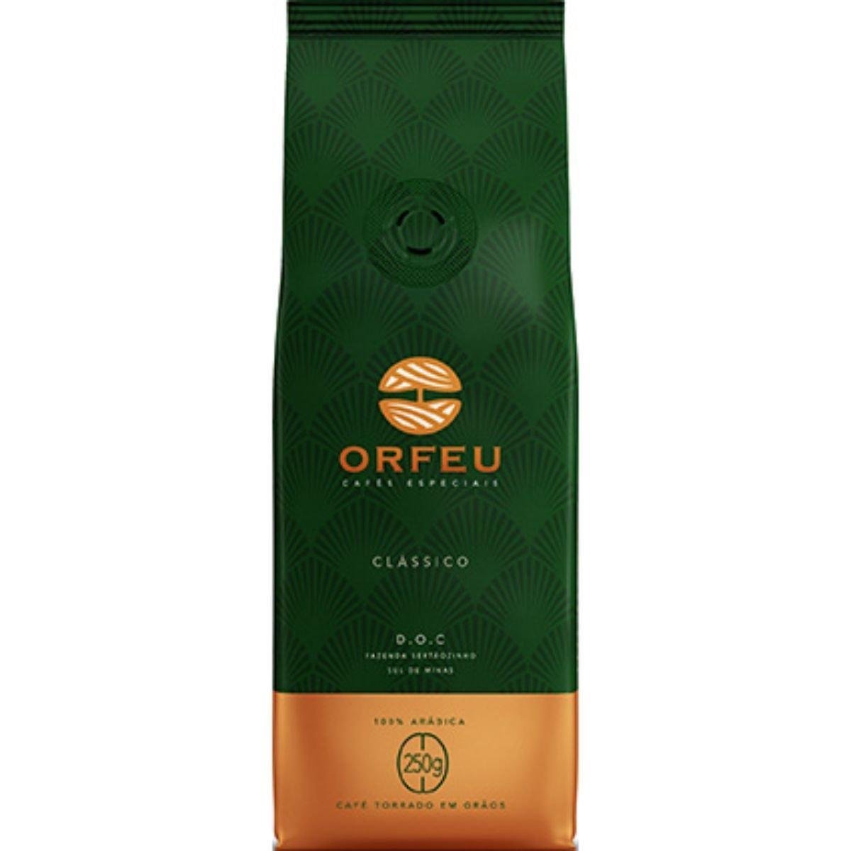 Café Torrado em Grãos Orgânico Orfeu Pacote 250g