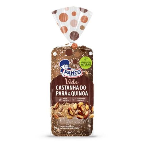 Pão de Forma Integral Castanha-do-Pará & Quinoa Panco Vida Pacote 350g
