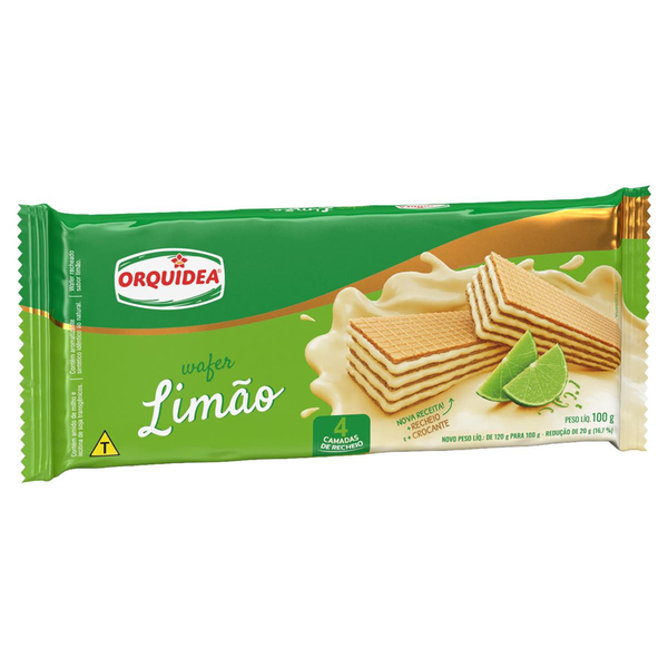 Biscoito Waffer Orquídea 100g - Limão