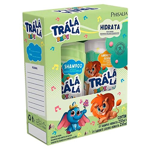 Kit Shampoo + Sabonete Infantil Líquido Looney Tunes Trá Lá Lá Baby Hidrata Caixa 250ml Cada