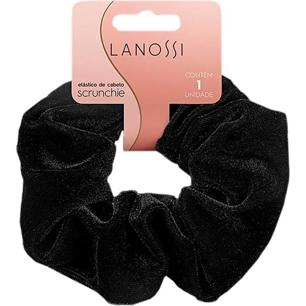 Elástico para Cabelo Lanossi Black - Velvet - Ref. LS2537