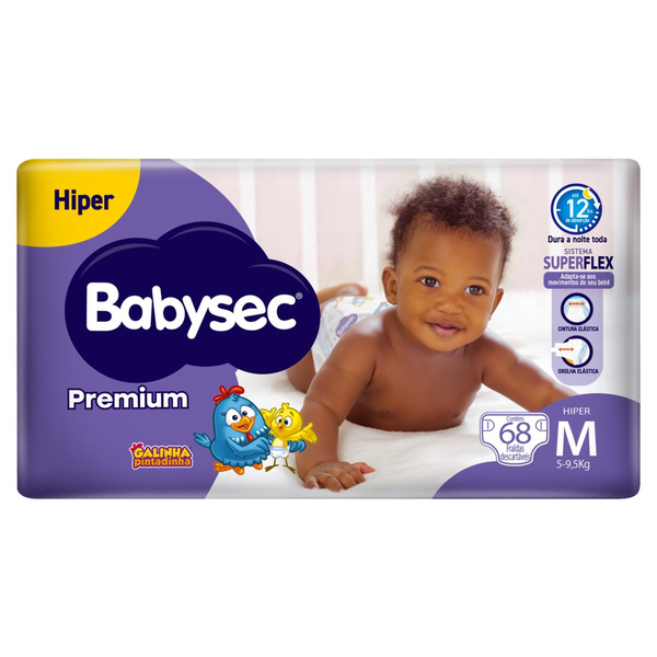 FRALDA BABYSEC PREMIUM HIPER M C/68