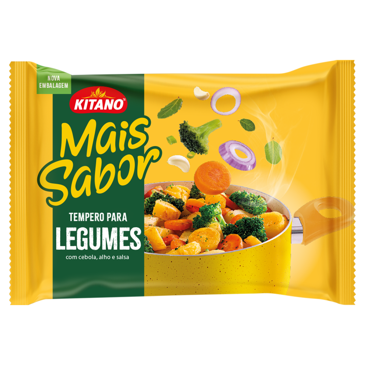 Tempero Pó para Legumes Kitano Mais Sabor Pacote 60g 12 Unidades
