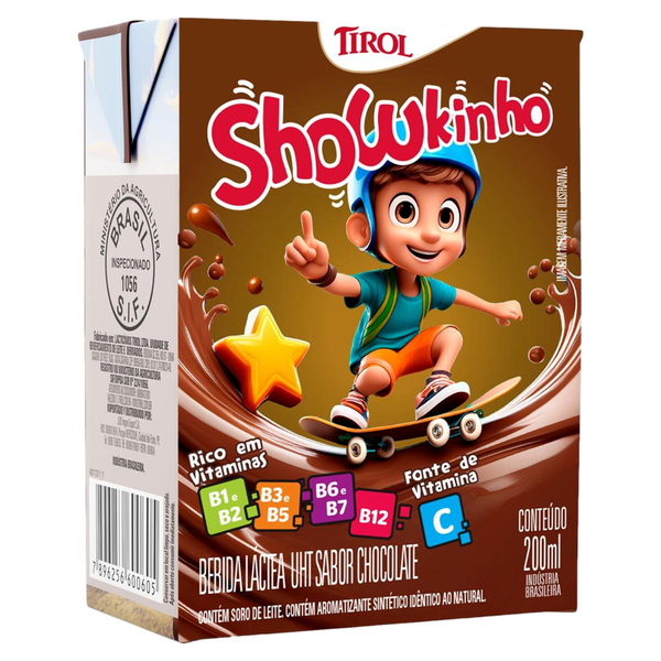 Bebida Láctea Showkinho - UHT 200ml - Chocolate - TP