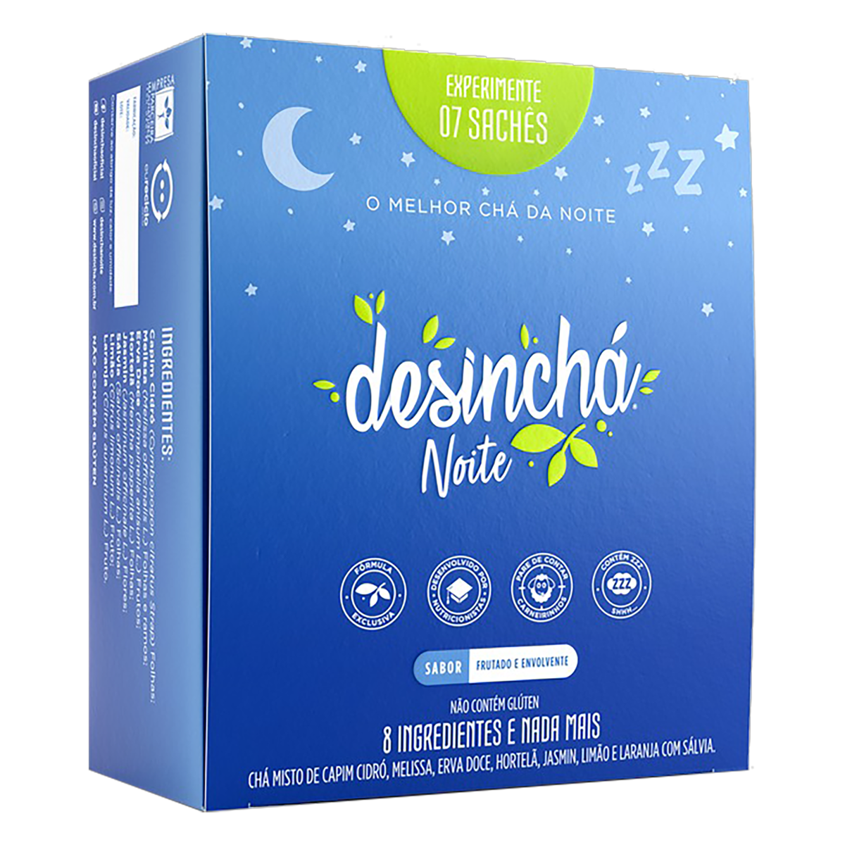 Chá 8 Ingredientes Desinchá Noite Caixa 7 Unidades