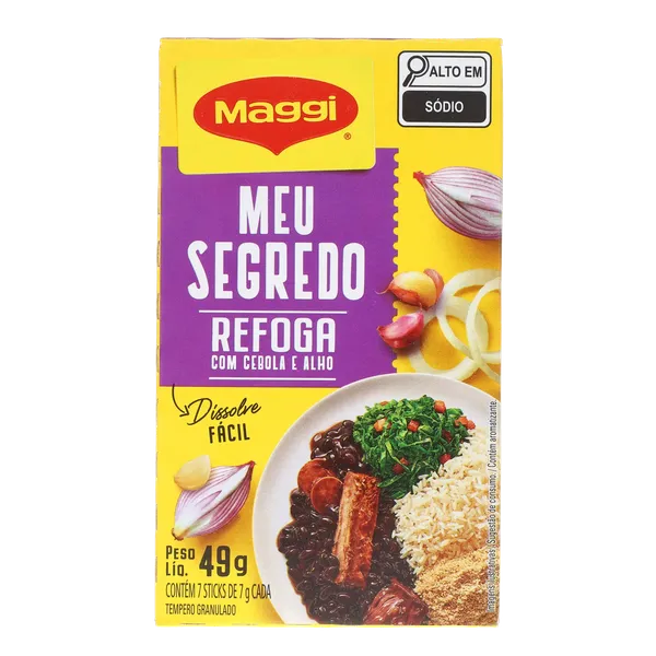 Tempero Maggi 49g - Meu Segredo - Alho com Cebola
