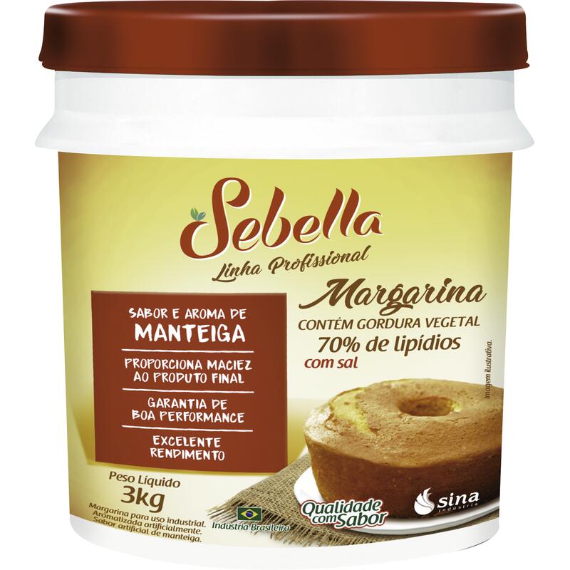 Margarina Sebella 70% Lipídios 3kg