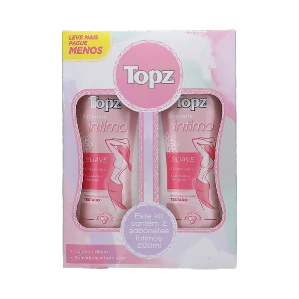 Sabonete Líquido Íntimo Topz 200ml - Suave - Leve Mais, Pague Menos