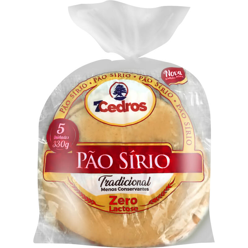 Pão Sírio 7 Cedros Tradicional 330g
